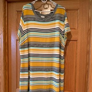 Multi stripe t-shirt dress